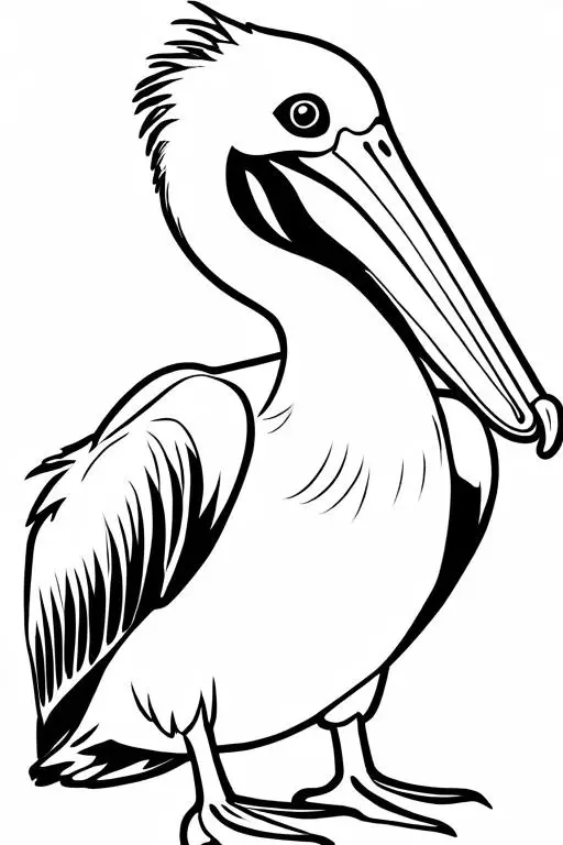 Pelican Coloring Page 3 for Kids