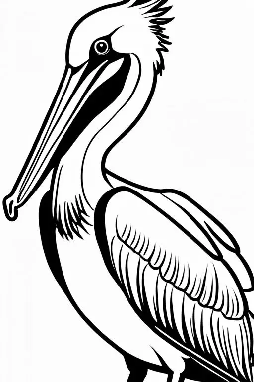 Pelican Coloring Page 30 for Kids