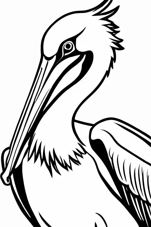 Pelican Coloring Page 4 for Kids