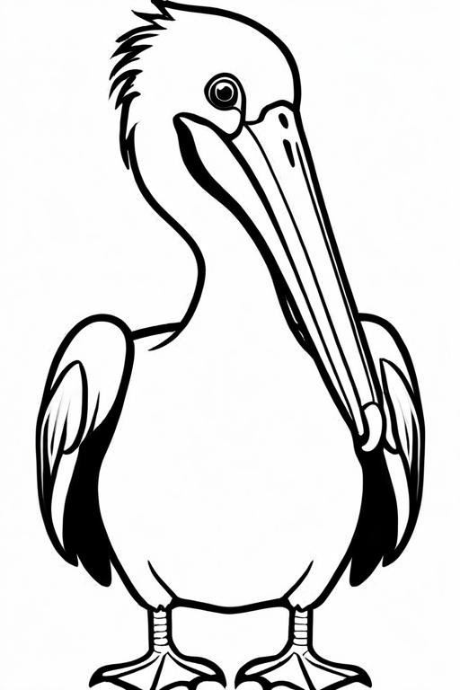 Pelican Coloring Page 6 for Kids