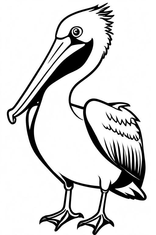 Pelican Coloring Page 7 for Kids