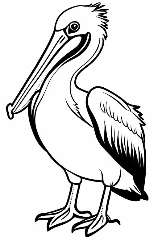 Pelican Coloring Page 8 for Kids