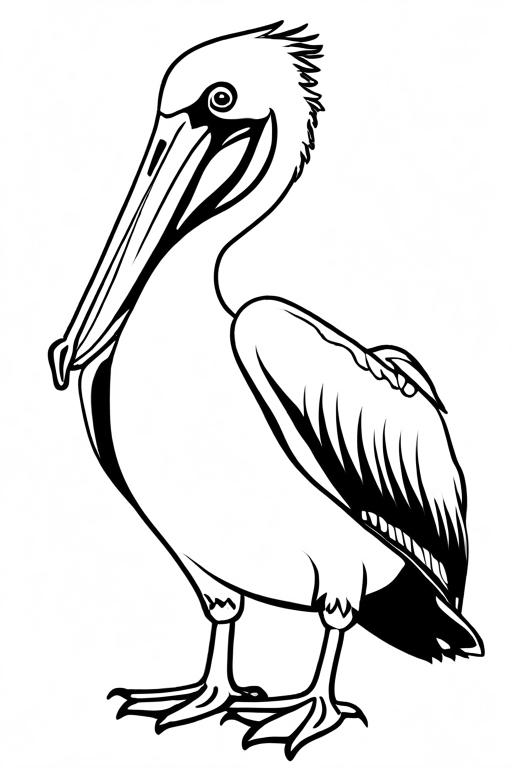 Pelican Coloring Page 9 for Kids