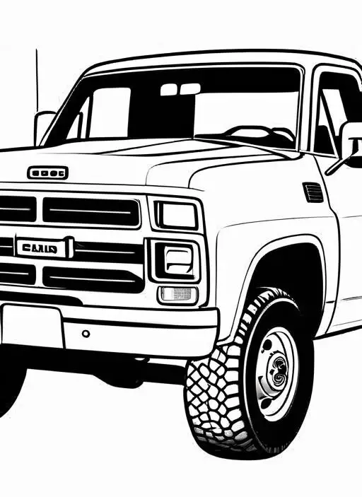 Pickup Coloring Page 1 for Kids