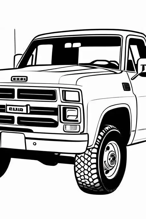 Pickup Coloring Page 1 for Kids