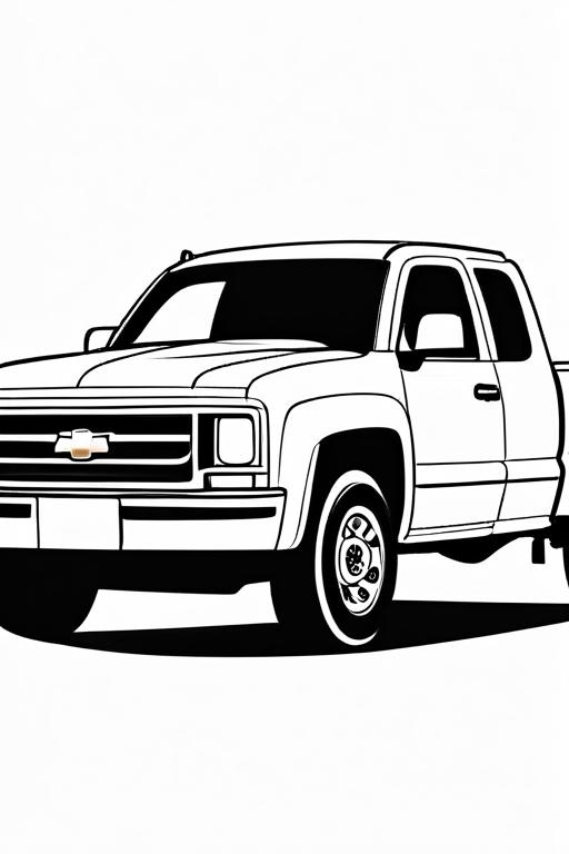 Pickup Coloring Page 11 for Kids