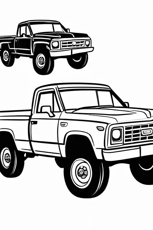 Pickup Coloring Page 12 for Kids