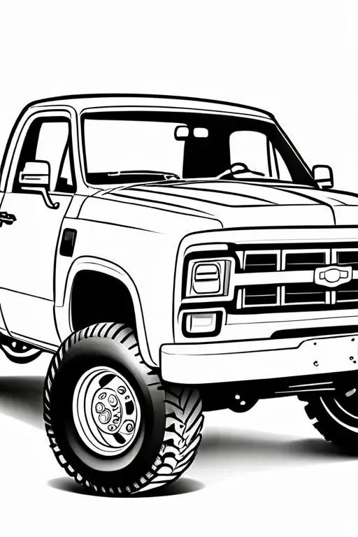 Pickup Coloring Page 13 for Kids