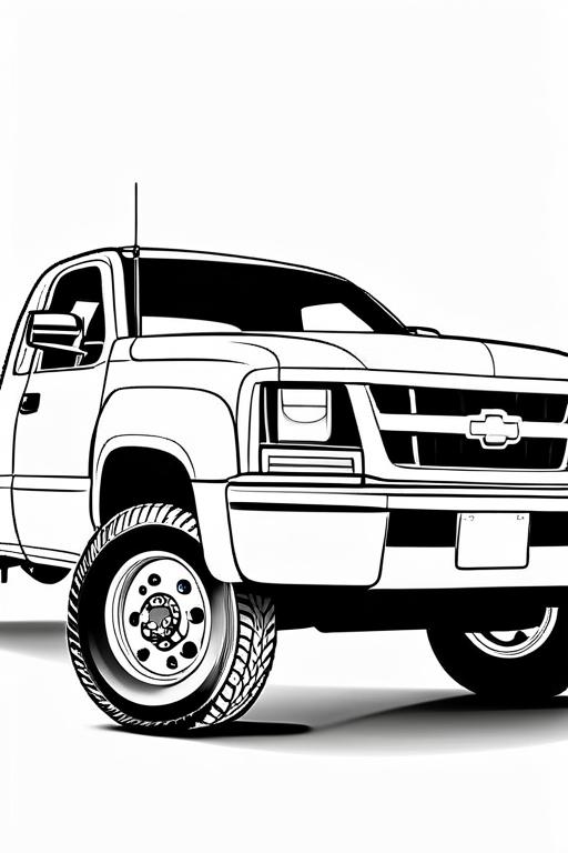 Pickup Coloring Page 17 for Kids