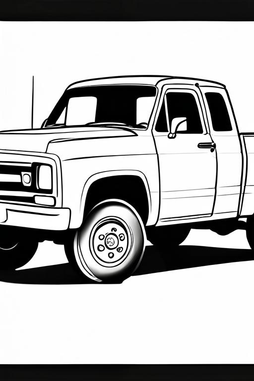 Pickup Coloring Page 18 for Kids