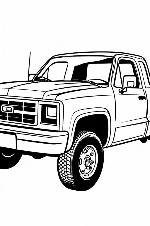 Pickup Coloring Page 19 for Kids