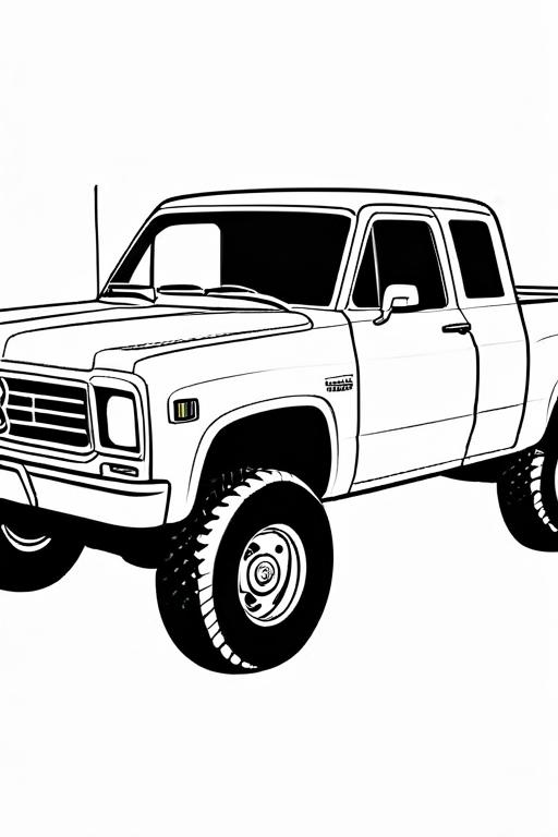 Pickup Coloring Page 2 for Kids