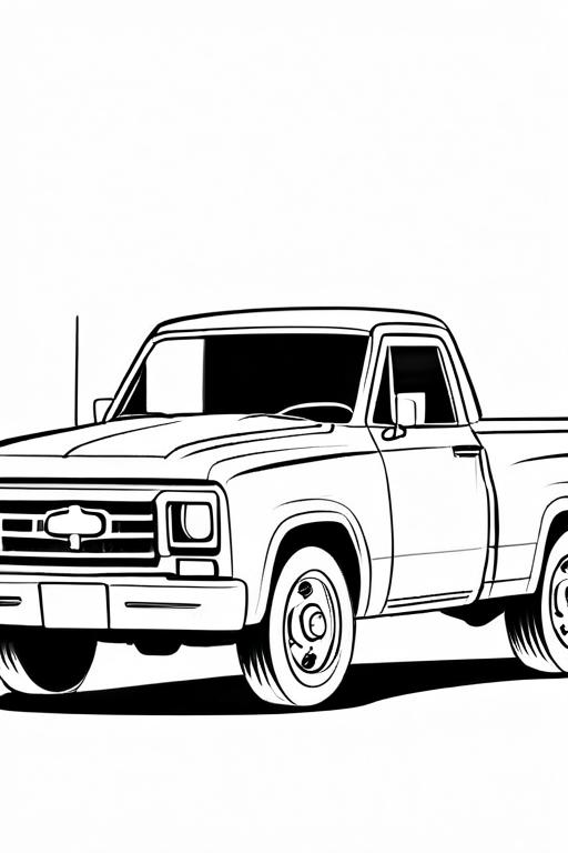 Pickup Coloring Page 20 for Kids