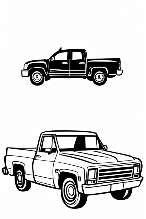 Pickup Coloring Page 3 for Kids