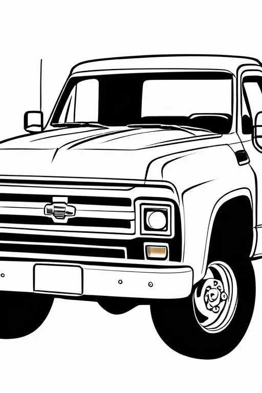 Pickup Coloring Page 5 for Kids