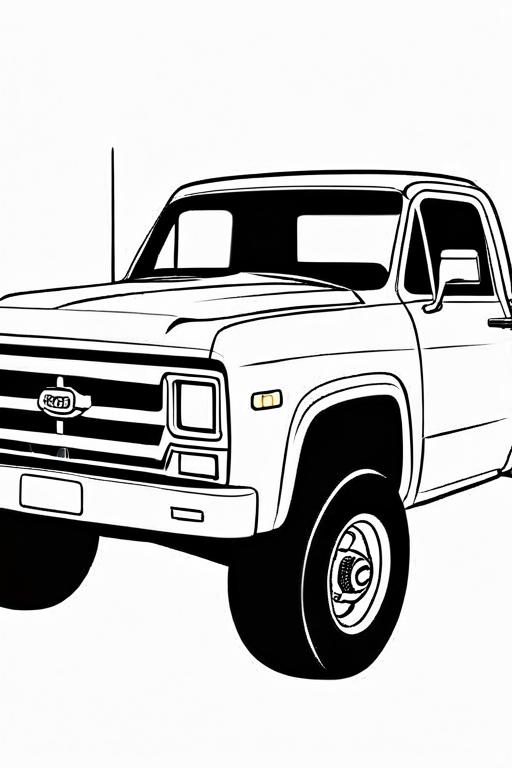 Pickup Coloring Page 6 for Kids