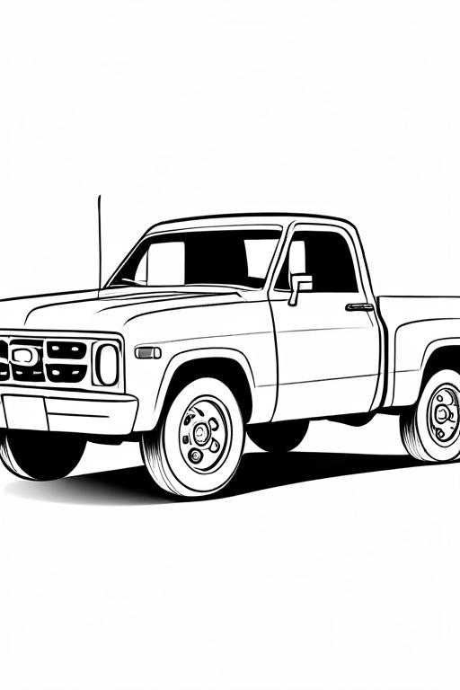 Pickup Coloring Page 7 for Kids