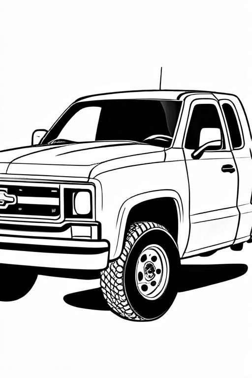 Pickup Coloring Page 8 for Kids