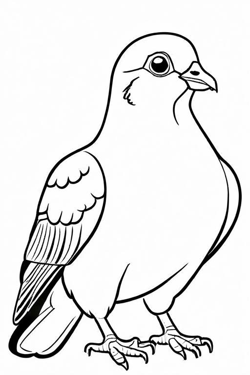 Pigeon Coloring Page 10 for Kids