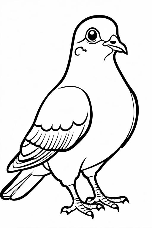 Pigeon Coloring Page 10 for Kids