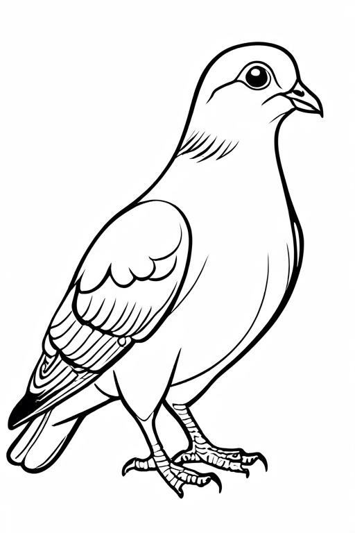 Pigeon Coloring Page 11 for Kids