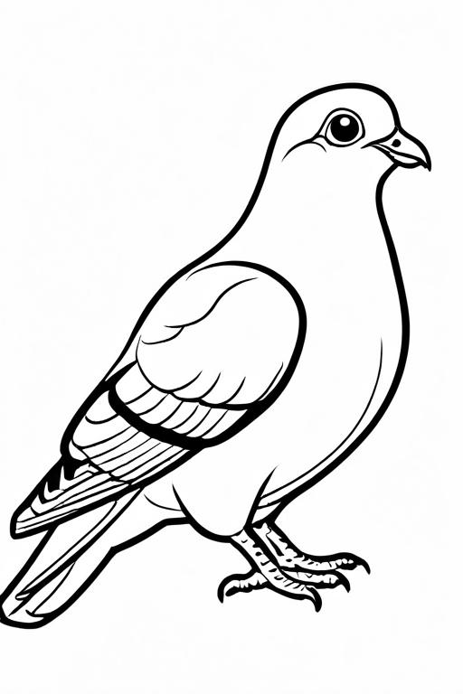 Pigeon Coloring Page 12 for Kids