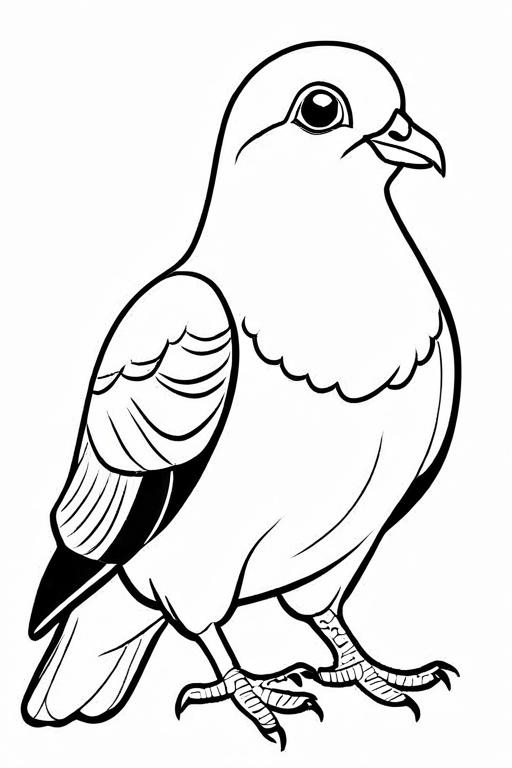 Pigeon Coloring Page 13 for Kids