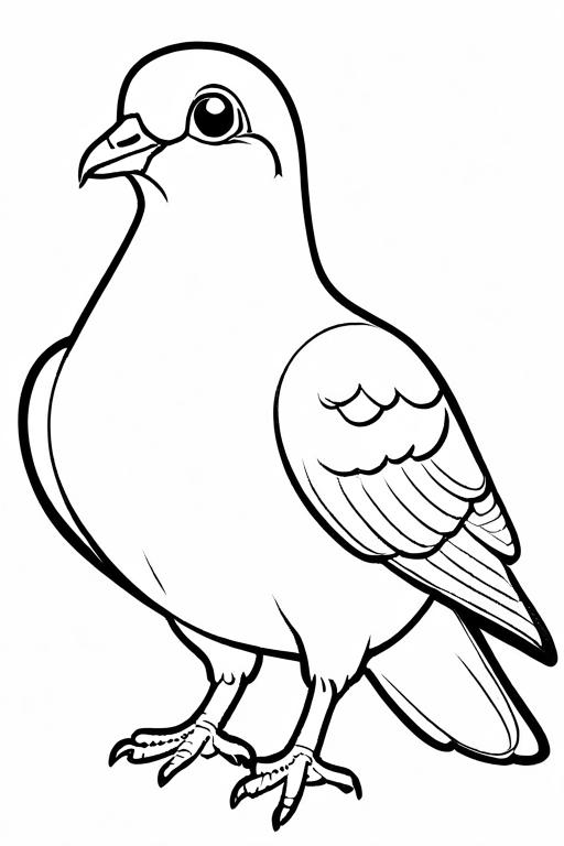 Pigeon Coloring Page 14 for Kids