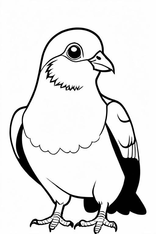 Pigeon Coloring Page 15 for Kids