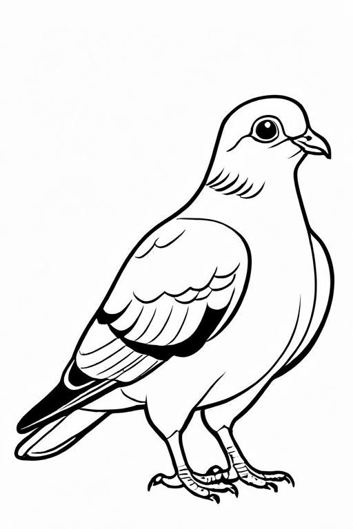 Pigeon Coloring Page 17 for Kids