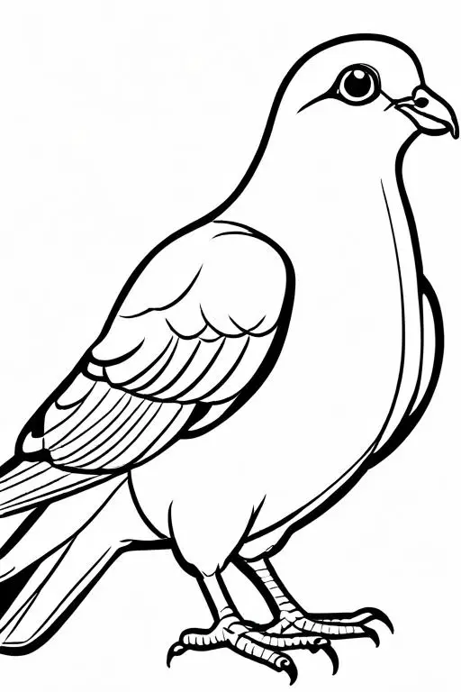 Pigeon Coloring Page 18 for Kids