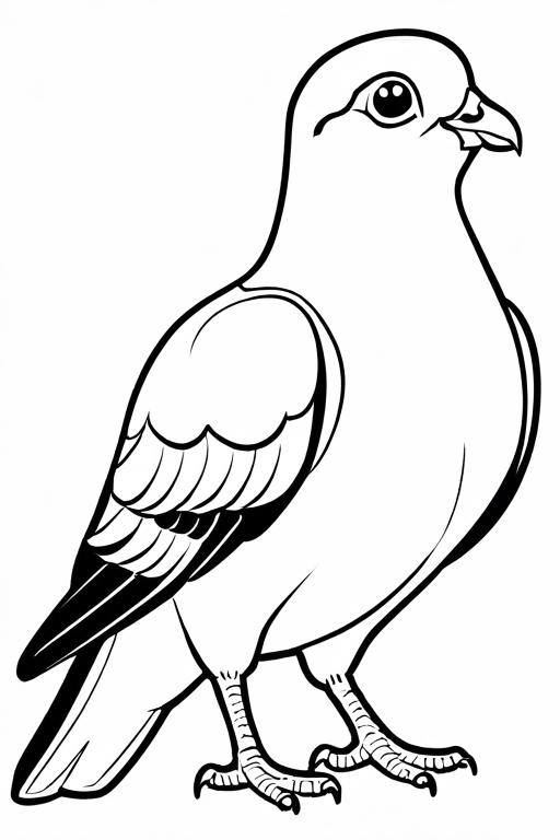 Pigeon Coloring Page 19 for Kids