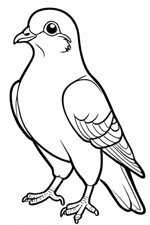 Pigeon Coloring Page 2 for Kids