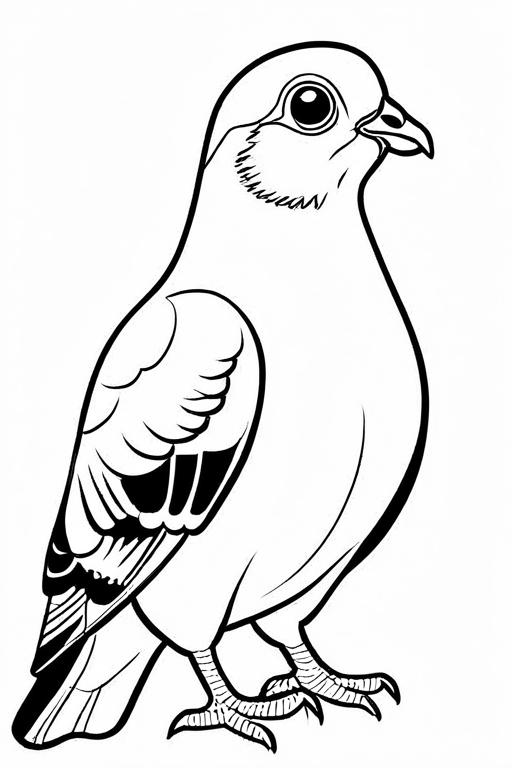 Pigeon Coloring Page 21 for Kids