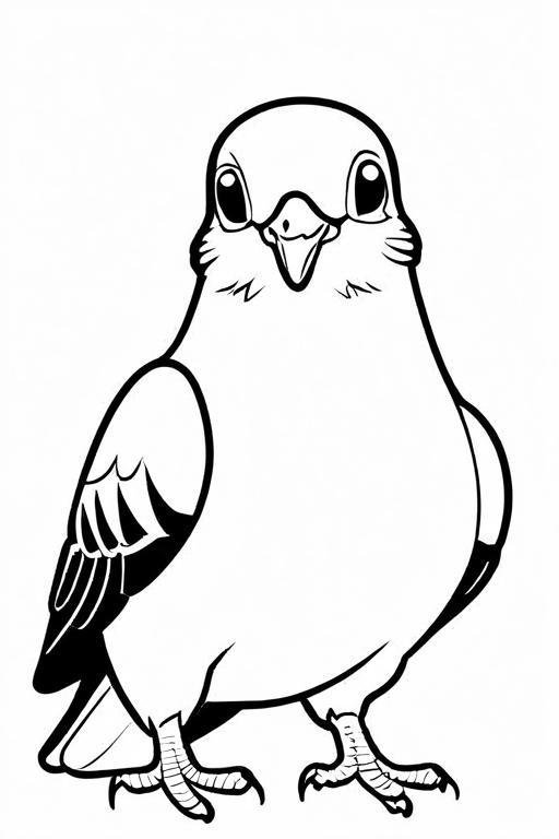 Pigeon Coloring Page 22 for Kids