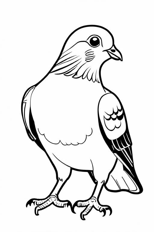 Pigeon Coloring Page 23 for Kids