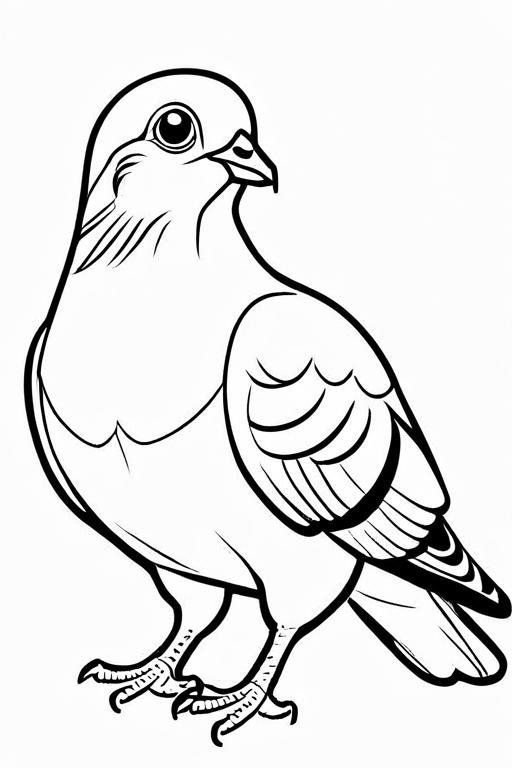 Pigeon Coloring Page 24 for Kids