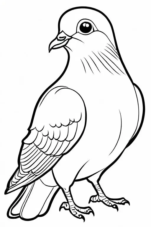 Pigeon Coloring Page 25 for Kids