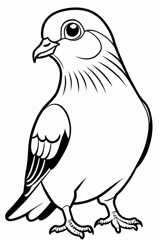 Pigeon Coloring Page 26 for Kids