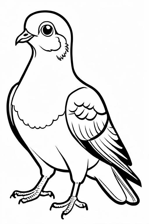 Pigeon Coloring Page 28 for Kids