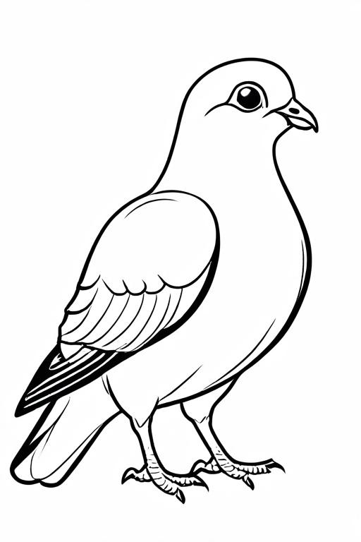 Pigeon Coloring Page 3 for Kids