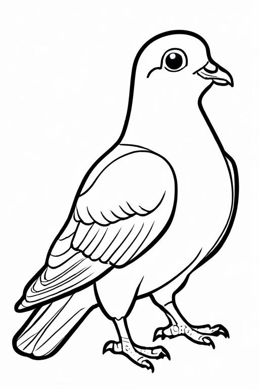 Pigeon Coloring Page 3 for Kids