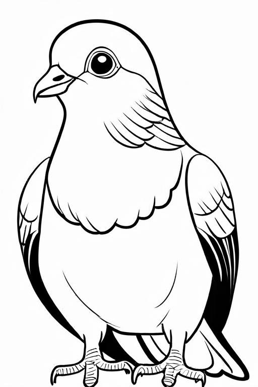 Pigeon Coloring Page 30 for Kids