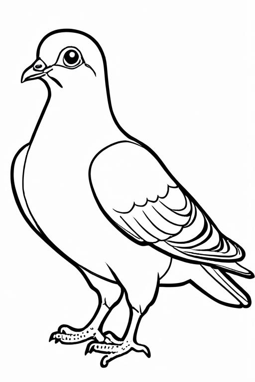 Pigeon Coloring Page 5 for Kids