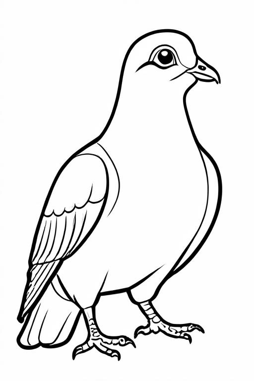 Pigeon Coloring Page 6 for Kids