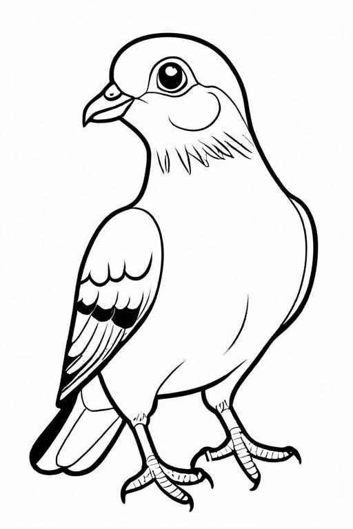 Pigeon Coloring Page 8 for Kids