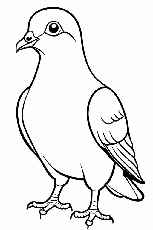 Pigeon Coloring Page 8 for Kids