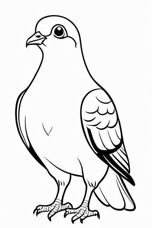 Pigeon Coloring Page 9 for Kids