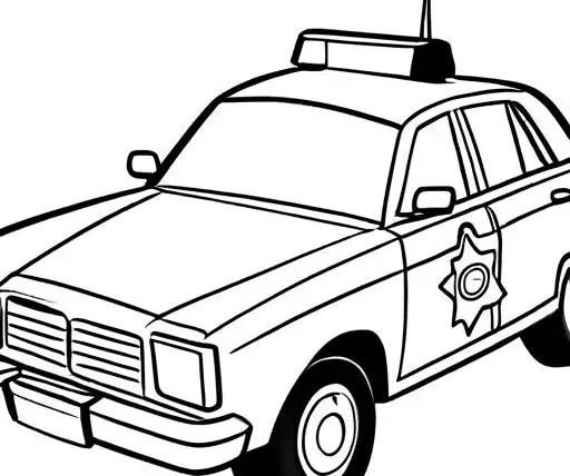 Police Coloring Page 1 for Kids