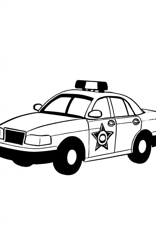 Police Coloring Page 11 for Kids